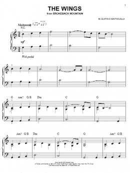 page one of The Wings (Easy Piano)