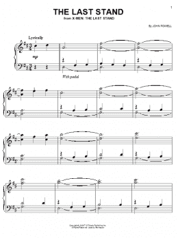 page one of The Last Stand (Easy Piano)