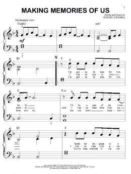 page one of Making Memories Of Us (Big Note Piano)