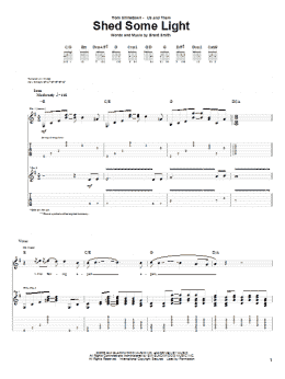 page one of Shed Some Light (Guitar Tab)