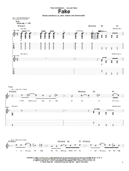 page one of Fake (Guitar Tab)