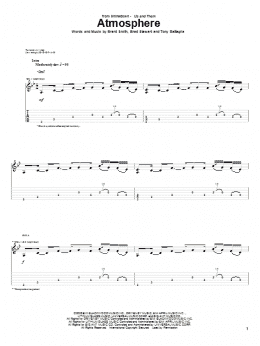 page one of Atmosphere (Guitar Tab)