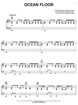 page one of Ocean Floor (Piano, Vocal & Guitar Chords (Right-Hand Melody))