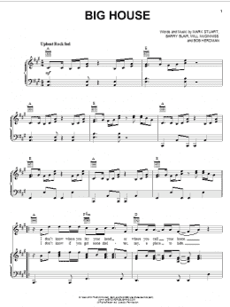 page one of Big House (Piano, Vocal & Guitar Chords (Right-Hand Melody))