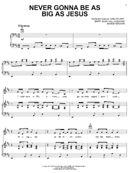 page one of Never Gonna Be As Big As Jesus (Piano, Vocal & Guitar Chords (Right-Hand Melody))