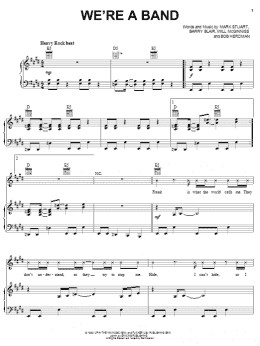 page one of We're A Band (Piano, Vocal & Guitar Chords (Right-Hand Melody))