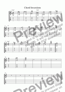 page one of 7th Chord Inversions-Guitar