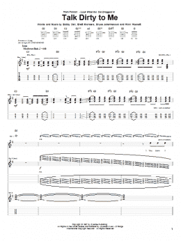 page one of Talk Dirty To Me (Guitar Tab)