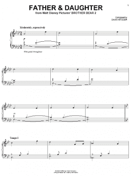 page one of Father & Daughter (Piano Solo)