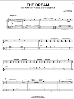 page one of The Dream (Piano Solo)