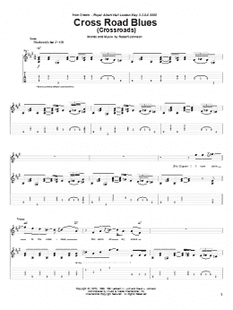 page one of Cross Road Blues (Crossroads) (Guitar Tab)