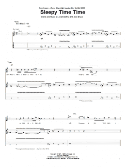 page one of Sleepy Time Time (Guitar Tab)