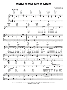 page one of Mmm Mmm Mmm Mmm (Piano, Vocal & Guitar Chords (Right-Hand Melody))