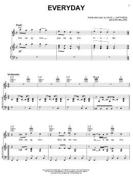 page one of Everyday (Piano, Vocal & Guitar Chords (Right-Hand Melody))