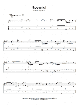 page one of Spoonful (Guitar Tab)