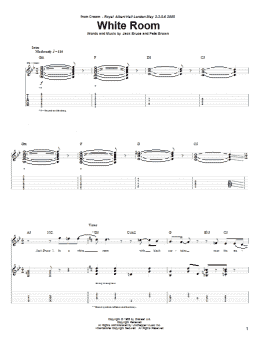 page one of White Room (Guitar Tab)