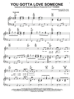page one of You Gotta Love Someone (Piano, Vocal & Guitar Chords (Right-Hand Melody))