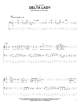 page one of Delta Lady (Bass Guitar Tab)