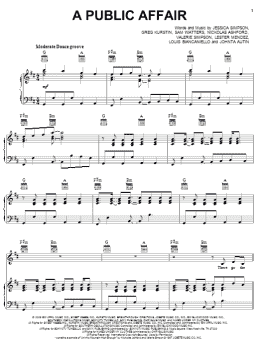 page one of A Public Affair (Piano, Vocal & Guitar Chords (Right-Hand Melody))