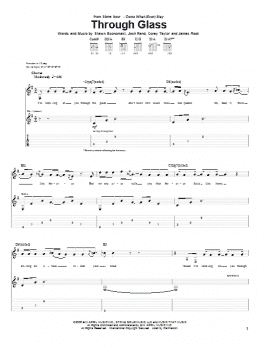 page one of Through Glass (Guitar Tab)