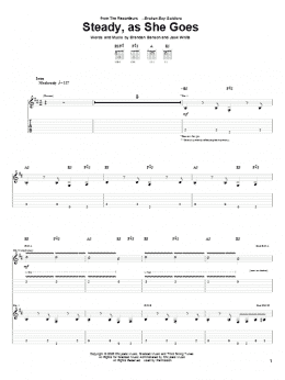 page one of Steady, As She Goes (Guitar Tab)