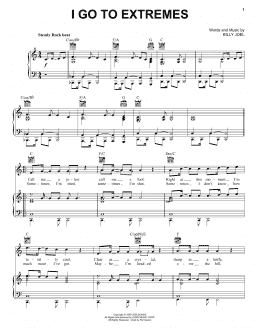 page one of I Go To Extremes (Piano, Vocal & Guitar Chords (Right-Hand Melody))