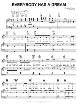 page one of Everybody Has A Dream (Piano, Vocal & Guitar Chords (Right-Hand Melody))