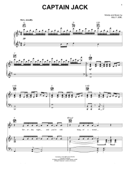 page one of Captain Jack (Piano, Vocal & Guitar Chords (Right-Hand Melody))