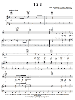 page one of 1 2 3 (Piano, Vocal & Guitar Chords (Right-Hand Melody))