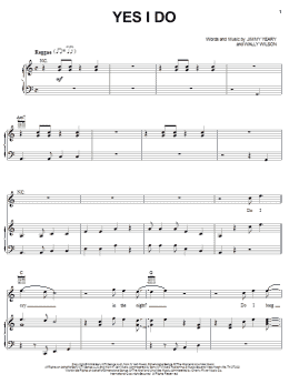 page one of Yes I Do (Piano, Vocal & Guitar Chords (Right-Hand Melody))