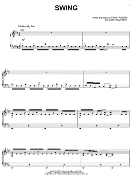 page one of Swing (Piano, Vocal & Guitar Chords (Right-Hand Melody))