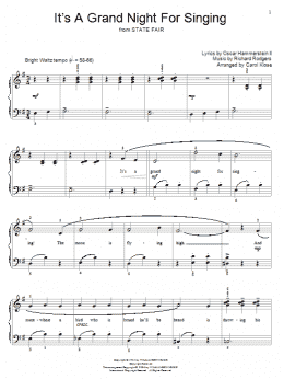 page one of It's A Grand Night For Singing (Educational Piano)