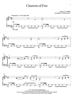 page one of Chariots Of Fire (Educational Piano)