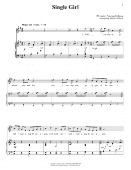 page one of Single Girl (Piano & Vocal)
