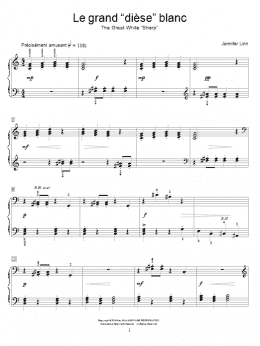 page one of Le grand "diese" blanc (The Great White "Sharp") (Educational Piano)