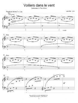 page one of Voiliers dans le vent (Sailboats In The Wind) (Educational Piano)