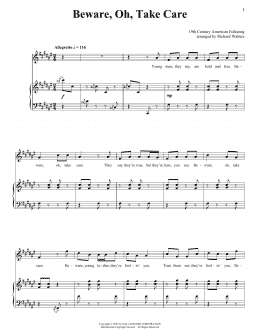 page one of Beware, Oh, Take Care (Piano & Vocal)