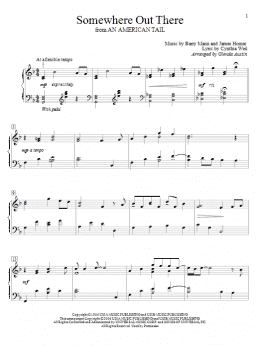 page one of Somewhere Out There (Educational Piano)