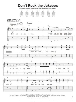 page one of Don't Rock The Jukebox (Easy Guitar Tab)