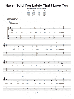page one of Have I Told You Lately That I Love You (Easy Guitar Tab)