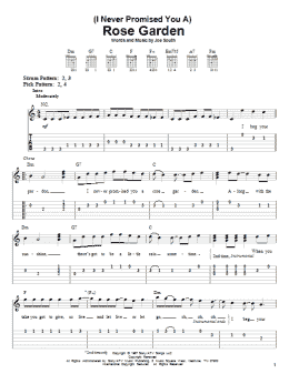 page one of Rose Garden (Easy Guitar Tab)