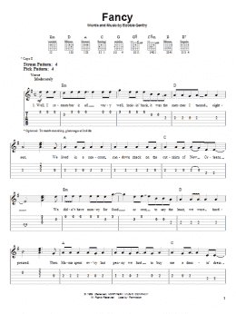 page one of Fancy (Easy Guitar Tab)