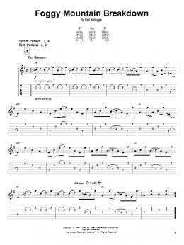page one of Foggy Mountain Breakdown (Easy Guitar Tab)