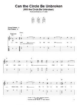 page one of Can The Circle Be Unbroken (Will The Circle Be Unbroken) (Easy Guitar Tab)