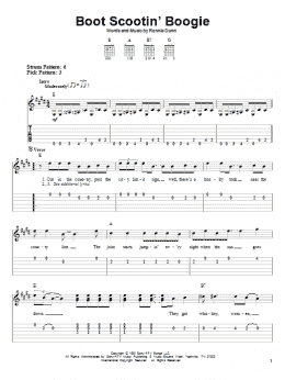 page one of Boot Scootin' Boogie (Easy Guitar Tab)