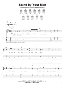 page one of Stand By Your Man (Easy Guitar Tab)