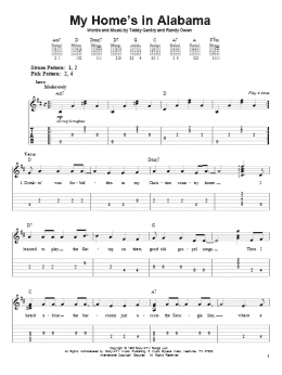page one of My Home's In Alabama (Easy Guitar Tab)