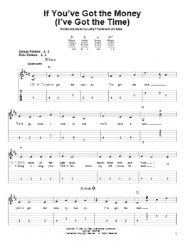page one of If You've Got The Money (I've Got The Time) (Easy Guitar Tab)