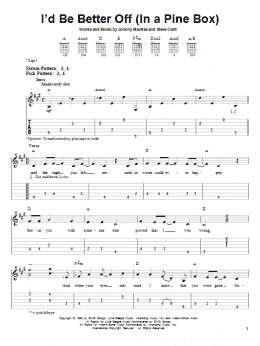 page one of I'd Be Better Off (In A Pine Box) (Easy Guitar Tab)