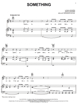 page one of Something (Piano, Vocal & Guitar Chords (Right-Hand Melody))